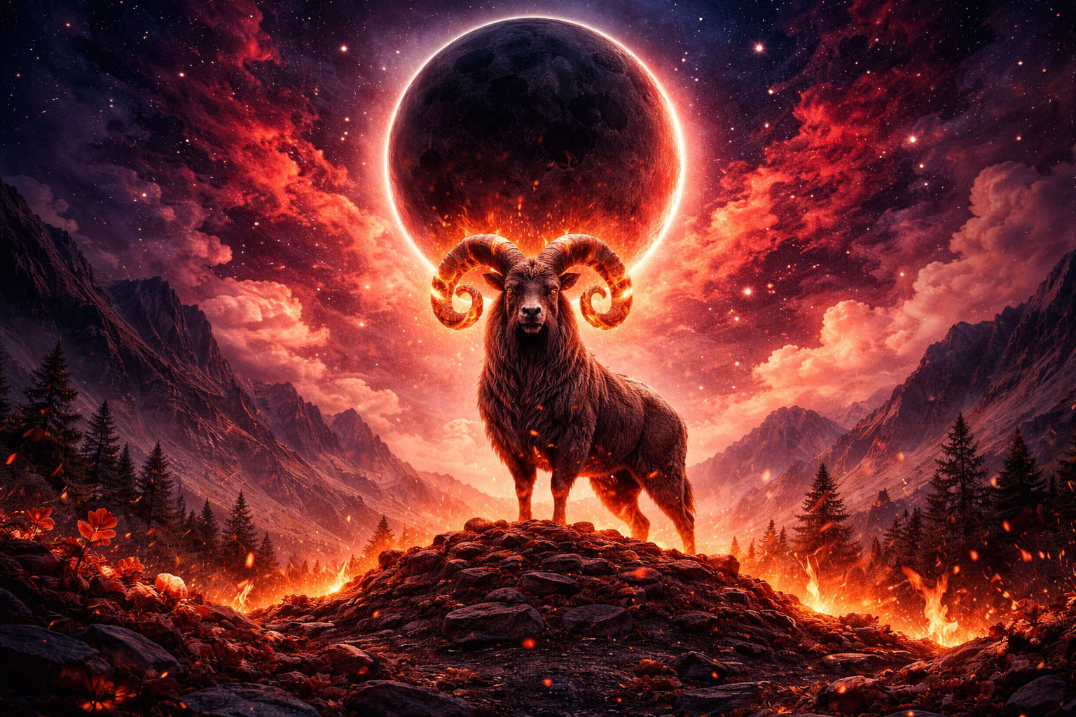 Neumond in Widder 2026 - Astrologische Beratung von Astrologin Astrid Heim aus Österreich